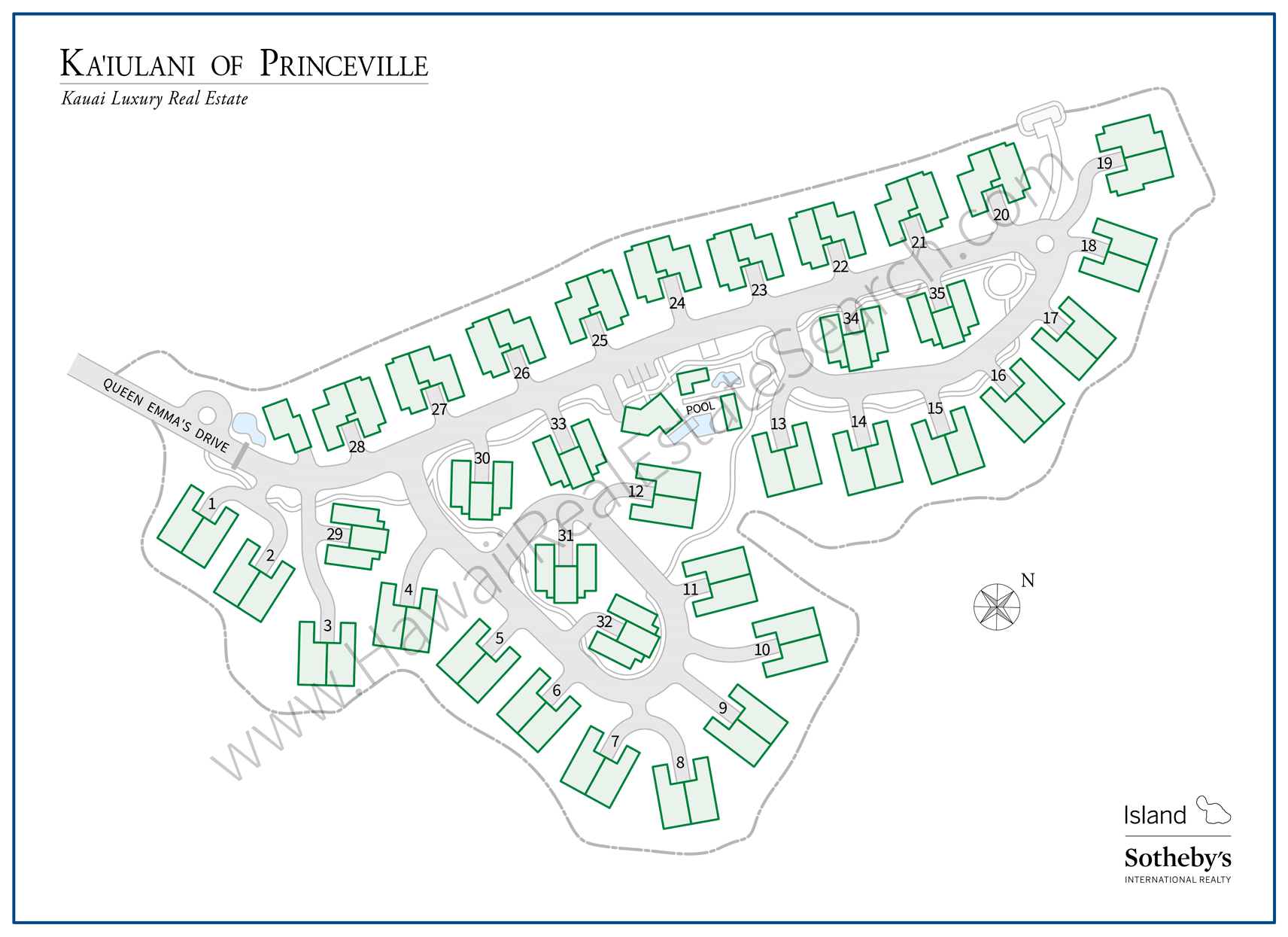 Kaiulani of Princeville Property Map